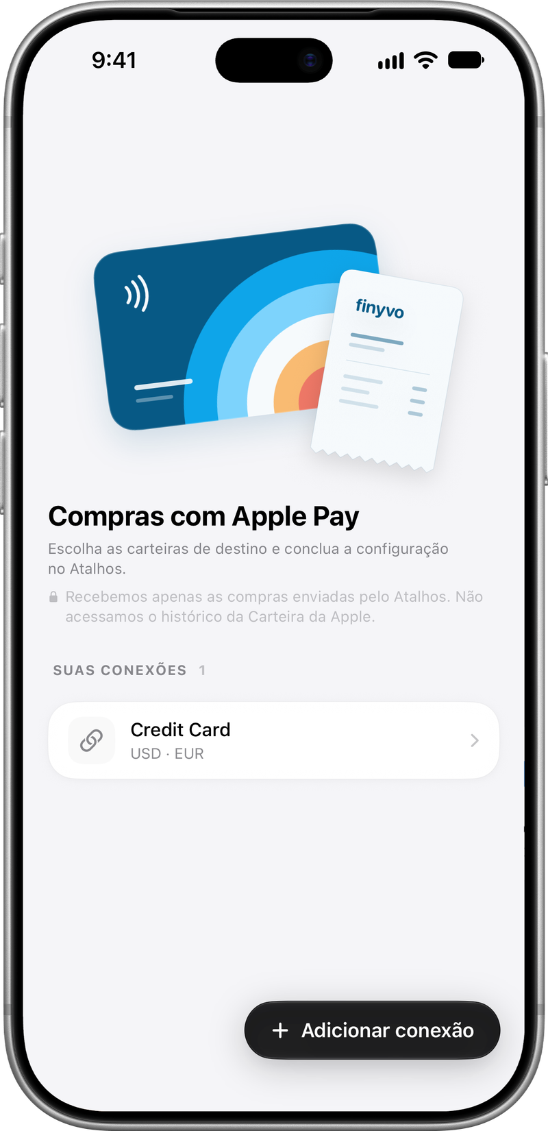 Compras com Apple Pay: Cada cartão, com suas carteiras de destino.